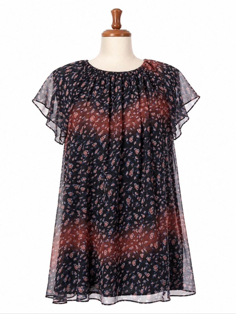 BCBGeneration | Floral Baby-Doll Cap Sleeve Dress